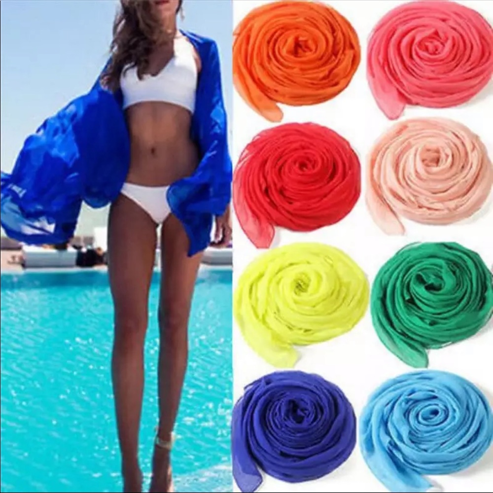 BEACH COVERUP SARONG IN ROYAL BLUE